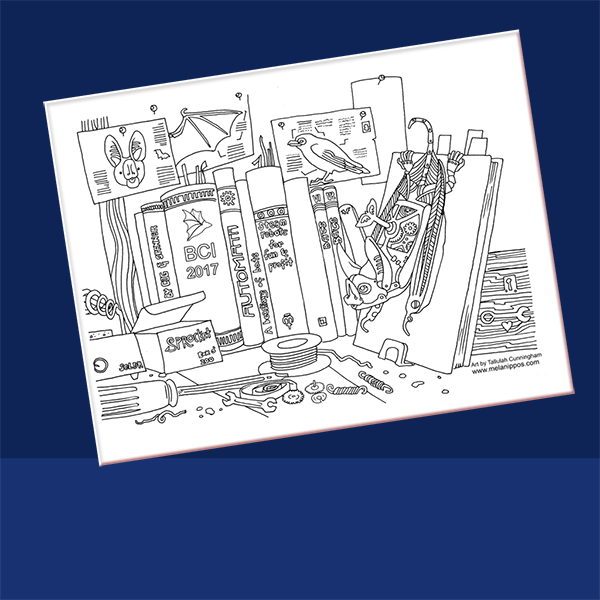 Coloring Page: Clockwork Bat - Bat Conservation International